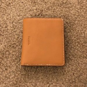 Tan Fossil Mini Wallet
